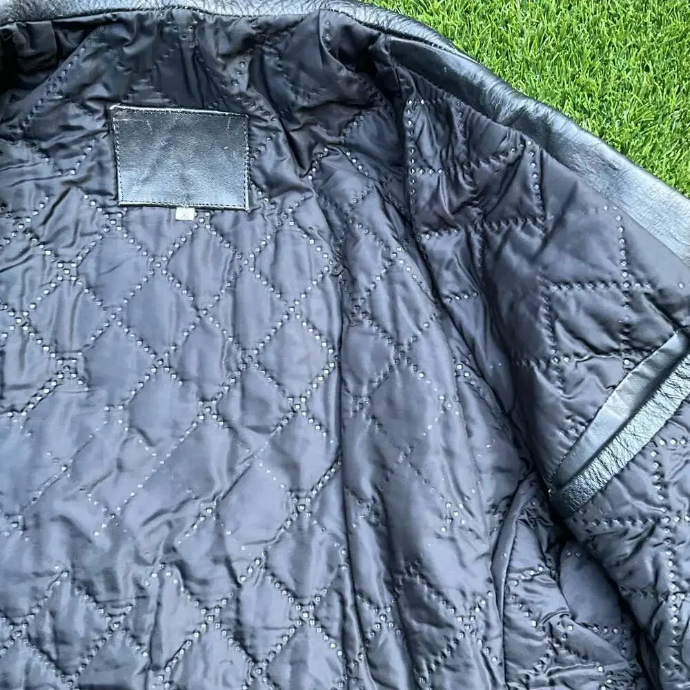 Vintage 1980’s Harley-Davidson Embroidered Leather Motorcycle Jacket with Lacing